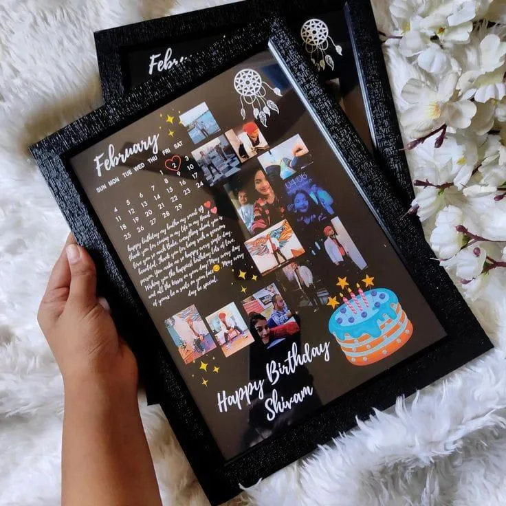 Birthday Month Collage Frame — "Together Forever"